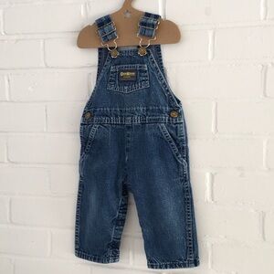 OshKosh B'gosh Denim Blue Jean Boy Toddler Overalls Size 18 Months